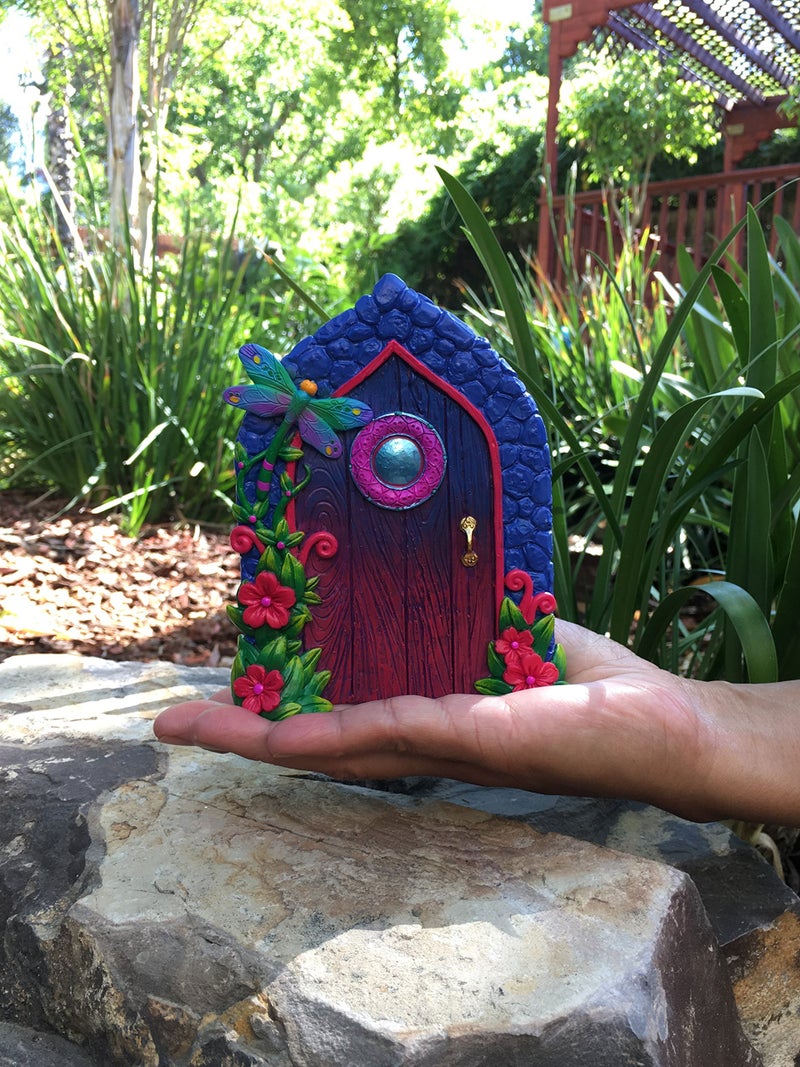 GlitZGlam Miniature Dragonfly Fairy Door for The Enchanted Garden Fairies and Gnomes. A Fairy and Gnome Garden Accessory - Image 3